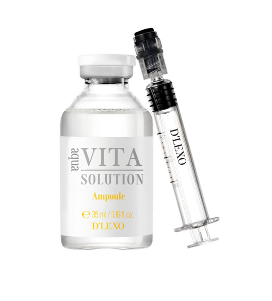 Vita Solution ampoule and syringe on a white background