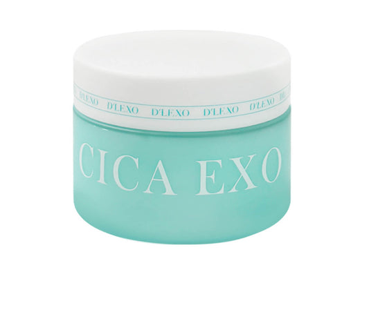 D'LEXO CICA EXO COMFORTING CREAM jar with white lid on a white background