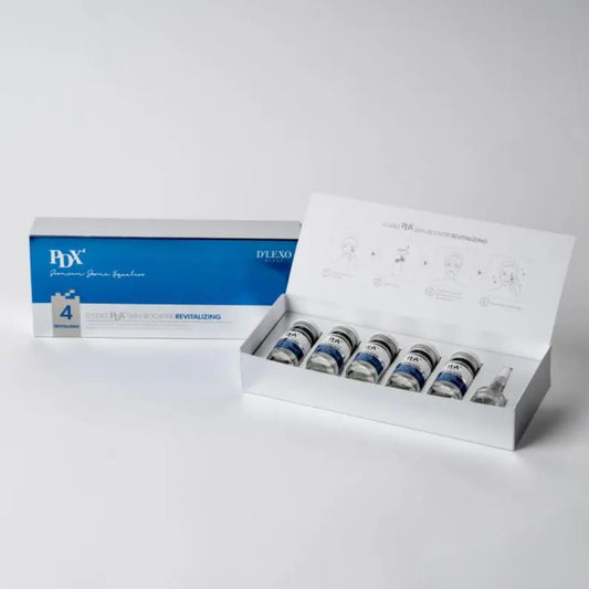 Medical supplies with syringes and a box on a white background. D'LEXO PDX4 